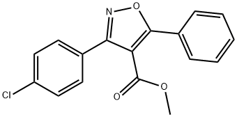 4-Isoxazolecarboxylicacid,3-(4-chlorophenyl)-5-phenyl-,methylester(9CI) 结构式