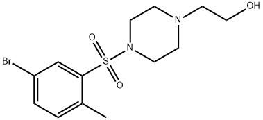 2-(4-((5-溴-2-甲基苯基)磺酰)哌嗪-1-基)乙醇 结构式