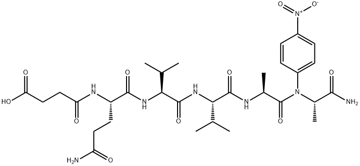 succinylglutaminyl-valyl-valyl-alanyl-alanine-4-nitroanilide 结构式