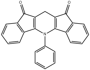 Diindeno[1,2-b:2,1-e]pyridine-10,12-dione,  5,11-dihydro-5-phenyl- 结构式