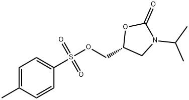 3-isopropyl-5-(4-toluenesulfonyloxymethyl)oxazolidin-2-one 结构式