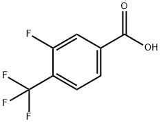 3-氟-4-三氟甲基苯甲酸 结构式