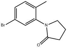 1-(5-溴-2-甲基苯基)吡咯烷-2-酮 结构式