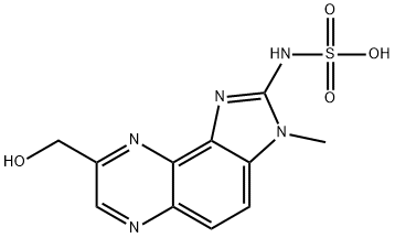 N-(8-Hydroxymethyl-3-methylimidazo(4,5-f)quinoxalin-2-yl)sulfamic acid 结构式
