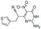 2-(2-氨基-6-羟基-5-硝基嘧啶-4-基)-3-(噻吩-3-基)丙腈 结构式