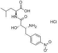 （2S，3R）-3-氨基-2-羟基-4-（4-硝基苯基）丁酰基-L-亮氨酸盐酸盐 结构式