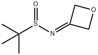 3-[(叔丁基亚磺酰基)亚氨基]氧杂环丁烷 结构式