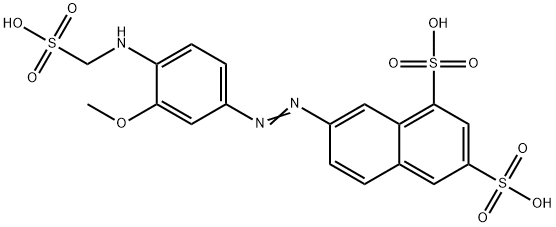 7-[3-Methoxy-4-(sulfomethylamino)phenylazo]-1,3-naphthalenedisulfonic acid 结构式