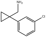 C-[1-(3-CHLORO-PHENYL)-CYCLOPROPYL]-METHYLAMINE 结构式