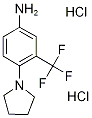 4-pyrrolidin-1-yl-3-(trifluoromethyl)aniline dihydrochloride 结构式