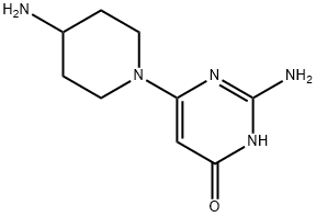 2-氨基-6-(4-氨基哌啶-1-基)嘧啶-4(3H)-酮二盐酸盐 结构式