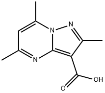 2,5,7-三甲基吡唑[1,5-A]嘧啶-3-羧酸 结构式