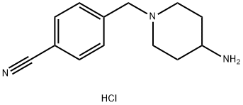 4-[(4-氨基-1-哌啶基)甲基]苯腈二盐酸盐 结构式