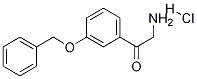 2-氨基-1-[3-(苄氧基)苯基]乙酮盐酸盐 结构式