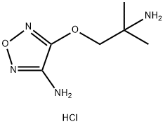 4-(2-Amino-2-methyl-propoxy)-furazan-3-ylaminehydrochloride 结构式