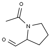 1-乙酰基-吡咯烷-2-甲醛 结构式