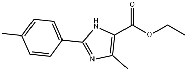 5-甲基-2-(4-甲基苯基)-3H-咪唑-4-羧酸乙酯 结构式