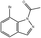 1-(7-溴-1H-吲唑-1-基)乙-1-酮 结构式