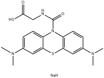 10-(羧甲基氨基羰基)-3,7-双(二甲氨基)吩噻嗪钠盐 结构式