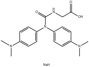 N-(羧甲基氨基羰基)-4,4'-双(二甲氨基)二苯胺钠盐 结构式
