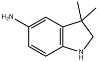 3,3-二甲基吲哚啉-5-胺 结构式