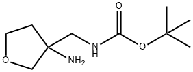 3-(Boc-Aminomethyl)-3-amino-oxolane 结构式