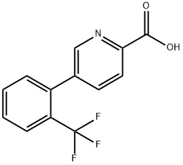 5-(2-三氟甲基苯基)吡啶甲酸 结构式