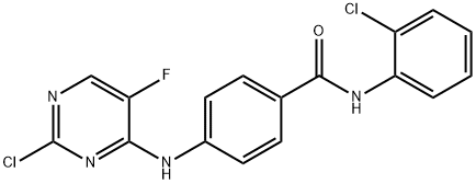 4 - ((2-氯-5-氟嘧啶-4-基)氨基)-N-(2-氯苯基)苯甲酰胺 结构式