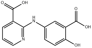 2-(3-Carboxy-4-hydroxy-phenylamino)-nicotinic acid 结构式