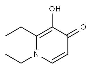 1,2-二乙基-3-羟基吡啶-4(1H)-酮 结构式