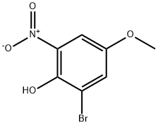 2-溴-4-甲氧基-6-硝基苯酚 结构式