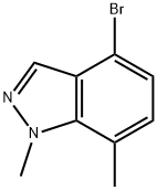 4-溴-1,7-二甲基-1氢-吲唑 结构式