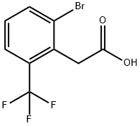 2-(2-溴-6-(三氟甲基)苯基)乙酸 结构式