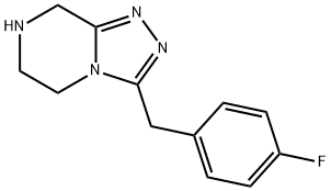 3-(4-FLUOROBENZYL)-5,6,7,8-TETRAHYDRO-[1,2,4]TRIAZOLO[4,3-A]PYRAZINE 结构式