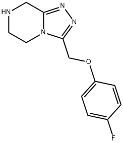 3-(4-Fluoro-phenoxymethyl)-5,6,7,8-tetrahydro-[1,2,4]triazolo[4,3-a]pyrazine 结构式