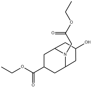 7-乙氧基碳酰-9-(乙氧基碳酰甲基)-9-氮杂双环[3,3,1]壬烷-3-醇 结构式