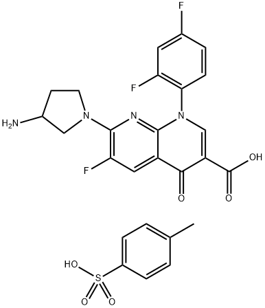 甲苯磺酸妥舒沙星 结构式