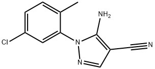 5-Amino-1-(5-chloro-2-methylphenyl)-1H-pyrazole-4-carbonitrile 结构式