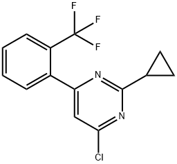 4-chloro-2-cyclopropyl-6-(2-(trifluoroMethyl)phenyl)pyriMidine 结构式