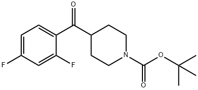 1 - BOC - 4 - (2,4 - 二氟苯甲酰基)哌啶 结构式