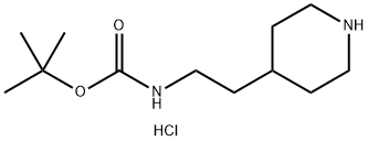 4-(BOC-氨乙基)哌啶盐酸盐 结构式