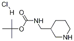 (哌啶-3-基甲基)氨基甲酸叔丁酯盐酸盐 结构式