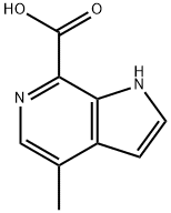 4-甲基-1H-吡咯并[2,3-C]吡啶-7-甲酸 结构式