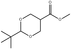 2-tert-Butyl-1,3-dioxane-5-carboxylic Acid Methyl Ester 结构式