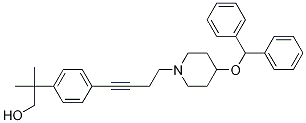 4-[4-(Diphenylmethoxy)-1-piperidinyl]-1-[4-[(2-hydroxy-1,1-dimethyl)ethyl]phenyl]butyne 结构式