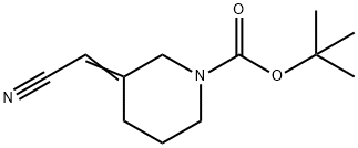 2-(1-Boc-3-Piperidinylidene)acetonitrile 结构式