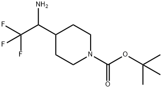 tert-Butyl 4-(2,2,2-trifluoro-1-aMinoethyl)piperidin-1-carboxylate 结构式