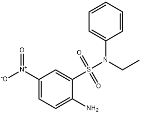 2-amino-N-ethyl-5-nitro-N-phenylbenzenesulphonamide 结构式