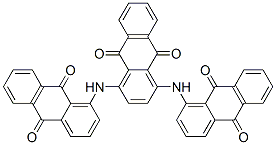 1,4-bis[(9,10-dihydro-9,10-dioxo-1-anthryl)amino]anthraquinone  结构式