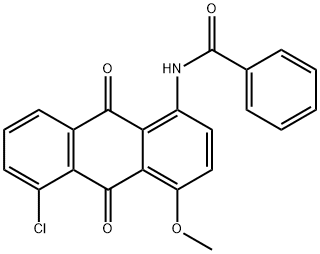 N-(5-chloro-4-methoxy-9,10-dioxo-9,10-dihydroanthracen-1-yl)benzamide 结构式